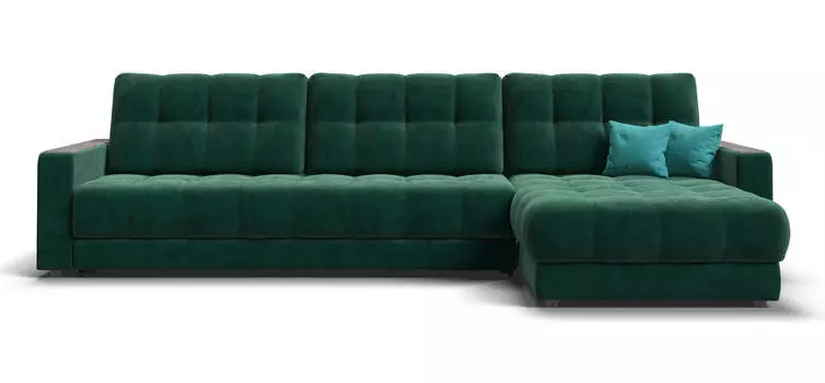 Угловой диван BOSS MAX велюр Monolit грин