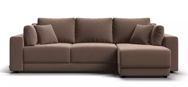 Угловой диван Босс Прайм ХЛ Велюр Monolit мокко