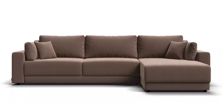 Угловой диван Босс Прайм Макс Велюр Monolit мокко