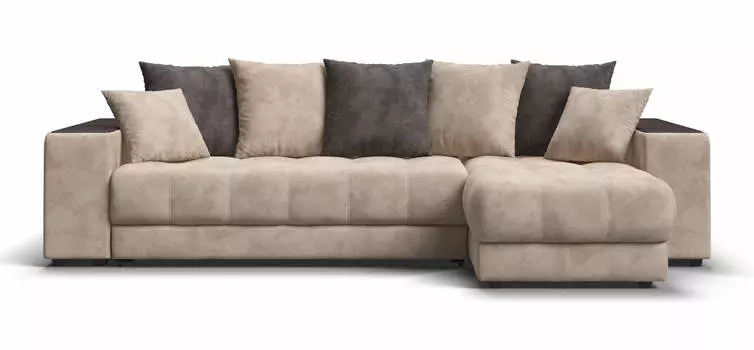Угловой диван BOSS Rich XL SE велюр Alkantara пепел