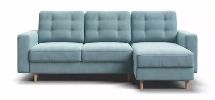 Угловой диван BOSS SKANDY SE велюр Monolit аква