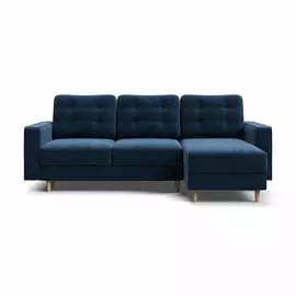Угловой диван BOSS SKANDY велюр Monolit индиго