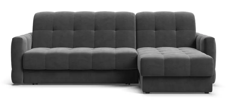 Угловой диван BOSS Sleep 140 велюр Monolit серый
