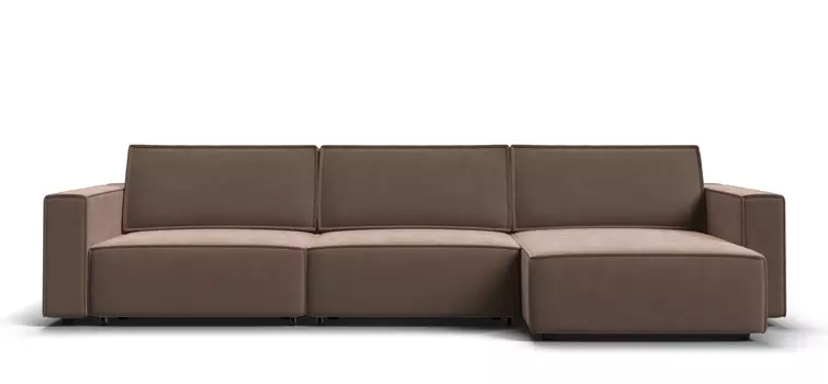 Угловой диван BOSS SOFT MODOOL MAX велюр Monolit мокко