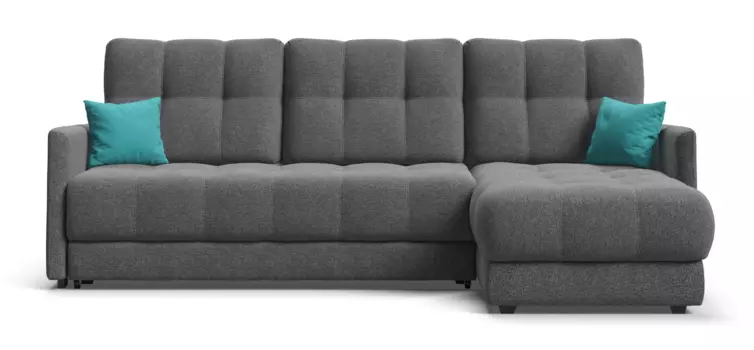 Угловой диван BOSS XL LOFT рогожка Malmo серый