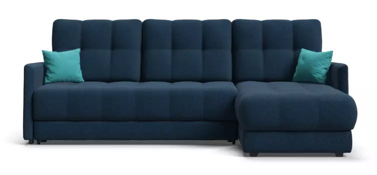 Угловой диван BOSS XL LOFT рогожка Malmo синий