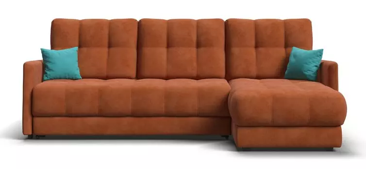 Угловой диван BOSS XL LOFT SE велюр Alkantara оранж