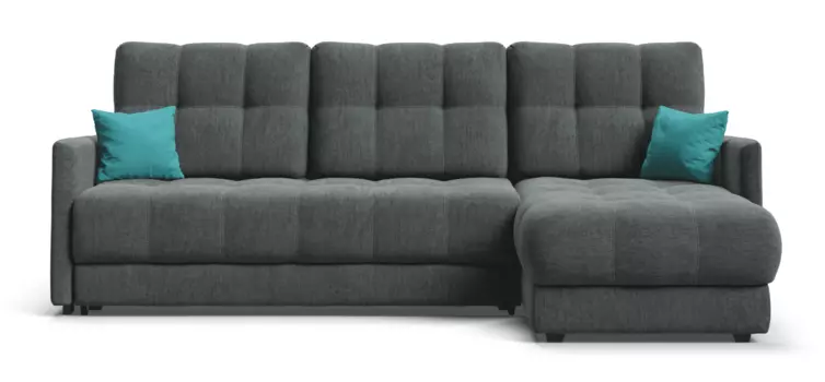 Угловой диван BOSS XL LOFT велюр Monolit графит