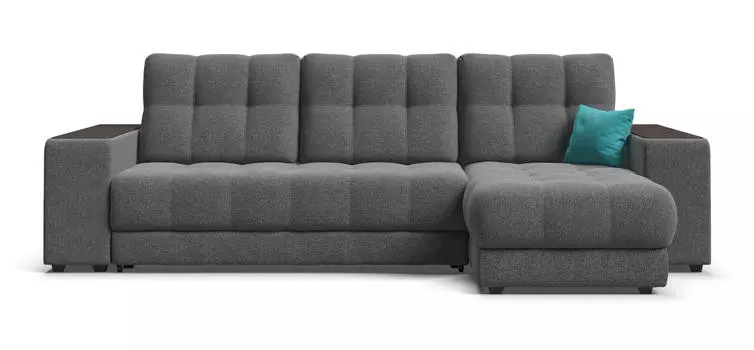 Угловой диван BOSS 3.0 XL рогожка Malmo серый