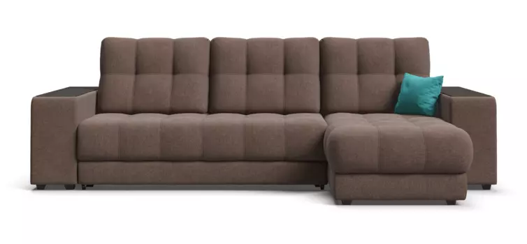 Угловой диван BOSS XL шенилл Soro браун