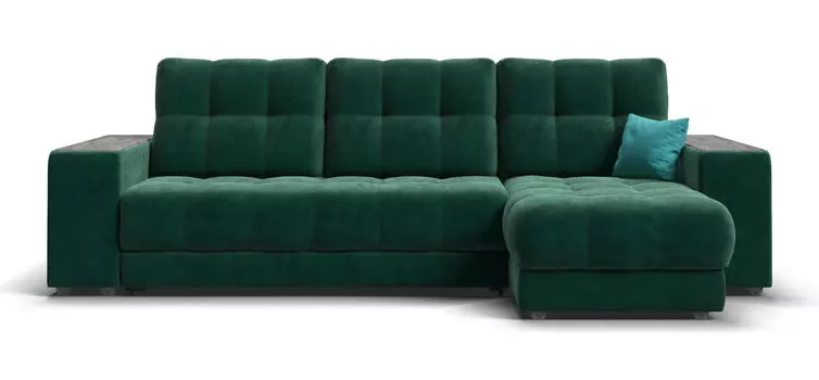 Угловой диван BOSS XL велюр Monolit грин
