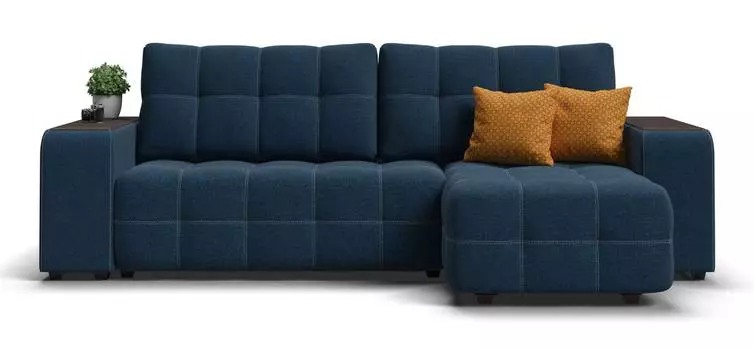 Угловой диван DANDY XL SE Рогожка Malmo синий