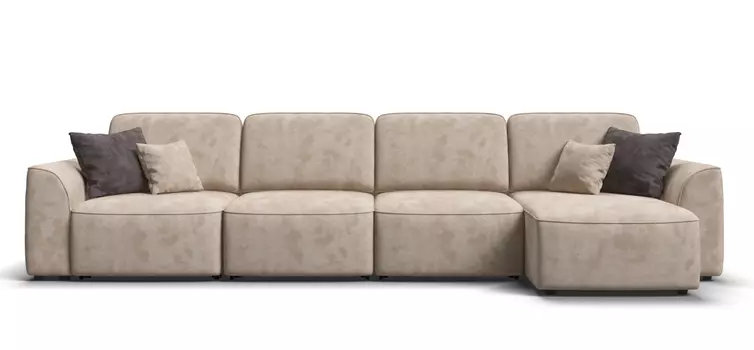 Угловой диван KING MODOOL MAX Велюр Alkantara пепел