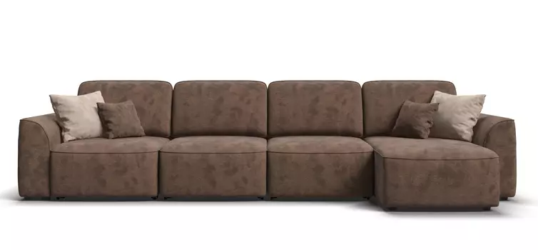 Угловой диван KING MODOOL MAX Велюр Alkantara шоколад