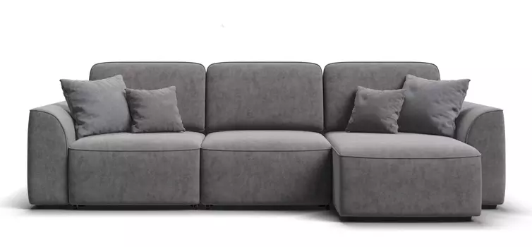 Угловой диван KING SE Велюр Royal стоун