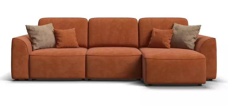 Угловой диван KING SE Велюр Alkantara оранж