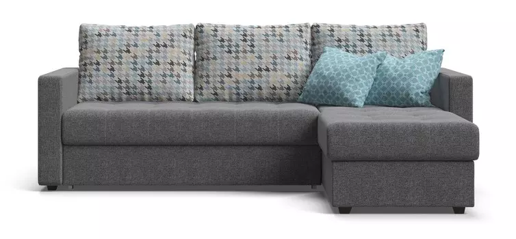 Угловой диван Кёльн рогожка Malmo серый, мозаика гол