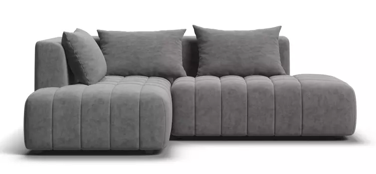 Угловой диван левый Босс Твин Велюр Royal стоун