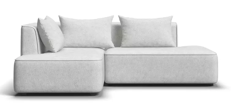 Угловой диван левый KING TWIN Шенилл CLOUD милк