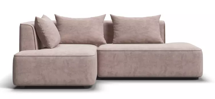 Угловой диван левый KING TWIN Велюр ROYAL пион NEW