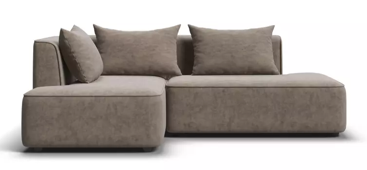 Угловой диван левый KING TWIN Велюр ROYAL тауп NEW