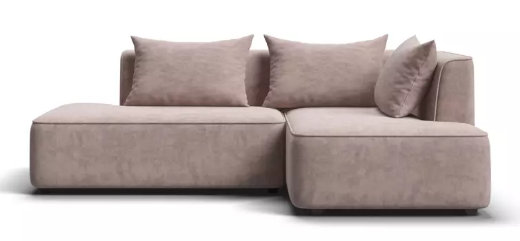 Угловой диван правый KING TWIN Велюр ROYAL пион NEW