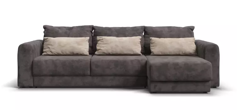 Угловой Диван Ричмонд SE Велюр Alkantara серый