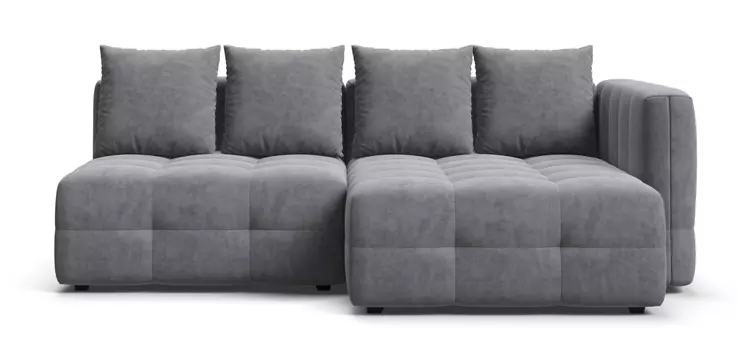 Угловой диван с 1 подлокотником BOSS ONE MODOOL Велюр Роял агат