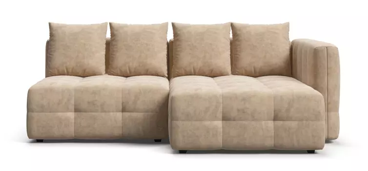 Угловой диван с 1 подлокотником BOSS ONE MODOOL Велюр Royal шампань NEW