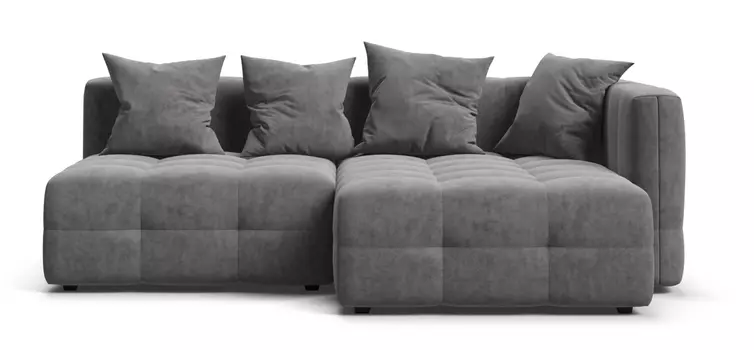 Угловой диван с 1 подлокотником BOSS ONE MODOOL Велюр Royal стоун