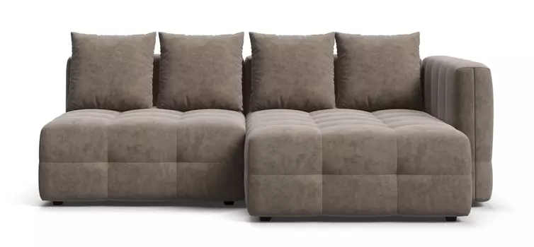 Угловой диван с 1 подлокотником BOSS ONE MODOOL Велюр Royal тауп NEW