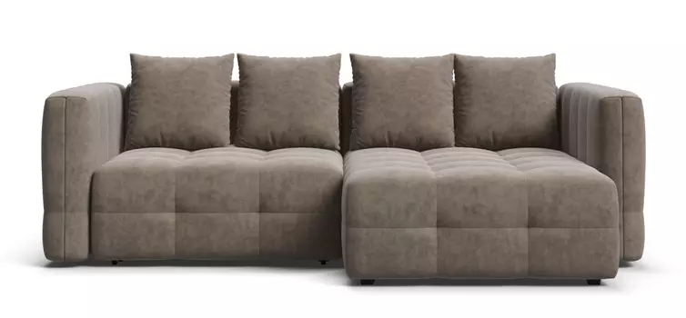 Угловой диван с 2 подлокотниками BOSS ONE MODOOL Велюр Royal тауп NEW