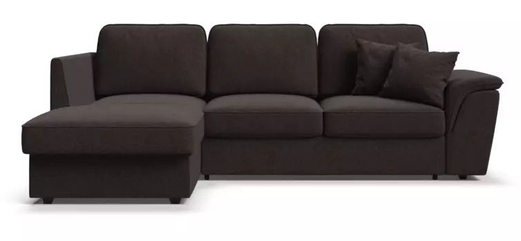 Угловой левый диван Марсель НПБ рогожка Malmo шоколад