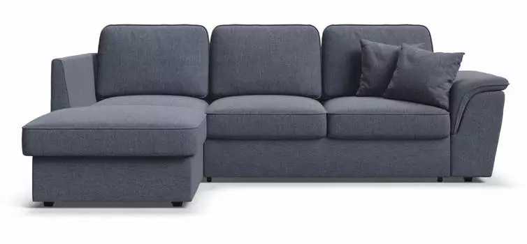 Угловой левый диван Марсель НПБ шенилл Soro графит