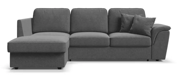 Угловой левый диван Марсель рогожка Malmo серый