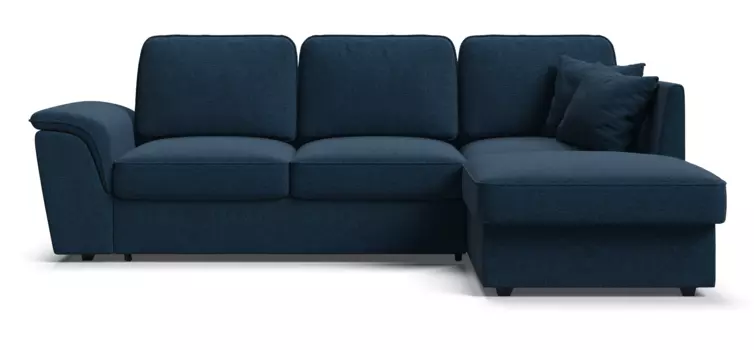 Угловой правый диван Марсель НПБ рогожка Malmo синий