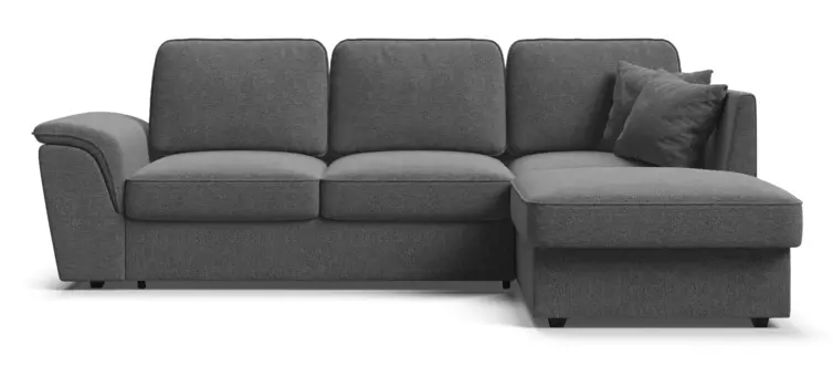 Угловой правый диван Марсель рогожка Malmo серый