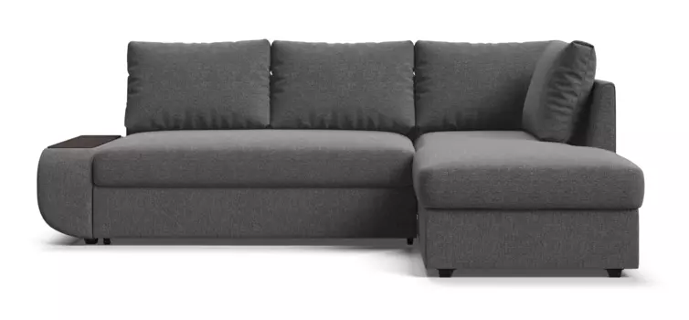 Угловой правый диван Порто рогожка Malmo серый