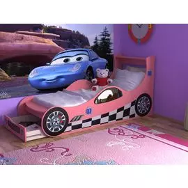 Детская кровать СлавМебель Машинка с ящиком 80x190