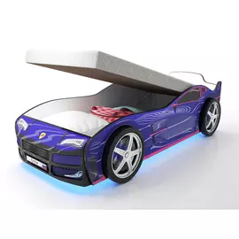 Кровать-машина Карлсон 24 «Турбо с ПМ» Синяя