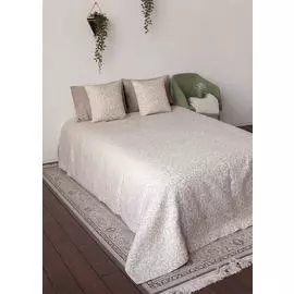 Покрывало Luxberry и 2 наволочки Village, Натуральный/Белый