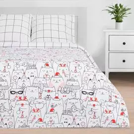 Постельное белье Этель Xmas cat Евро см