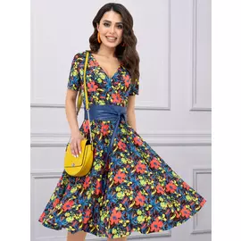 Платье ЧА-Бонжур, леди! (сочная, с поясом)