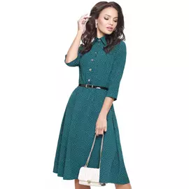 Платье ДС-ПРЯМО В ТОЧКУ, ИЗУМРУД