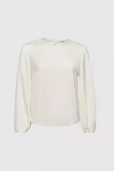 Блуза атласная с объемными рукавами