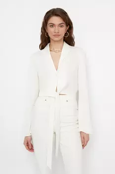 Блузка с завязками из атласа