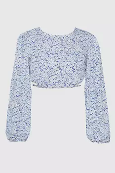 Блузка укороченная с завязками