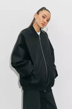 Бомбер из экокожи