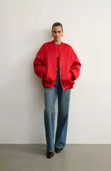 Бомбер утепленный из сатина