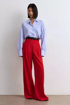 Брюки из костюмной ткани со складками